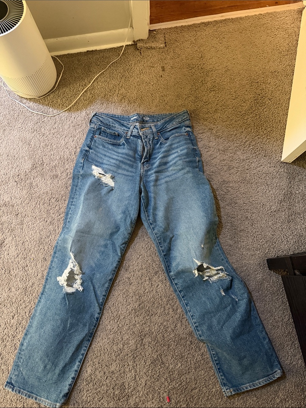 Old Navy Light Blue Distressed Boyfriend Jeans